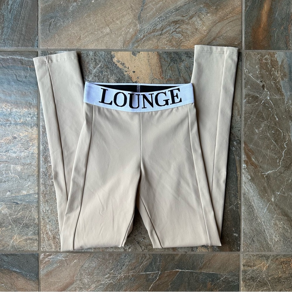 Lounge Logo Waistband Leggings Women’s Size XS Stone Beige